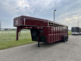 New 2026 S&S Manufacturing 6'8"x6'6"x20' GN Stock / Stock Combo Trailer