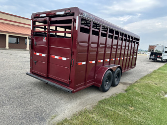 New 2026 S&S Manufacturing 6'8"x6'6"x20' GN Stock / Stock Combo Trailer