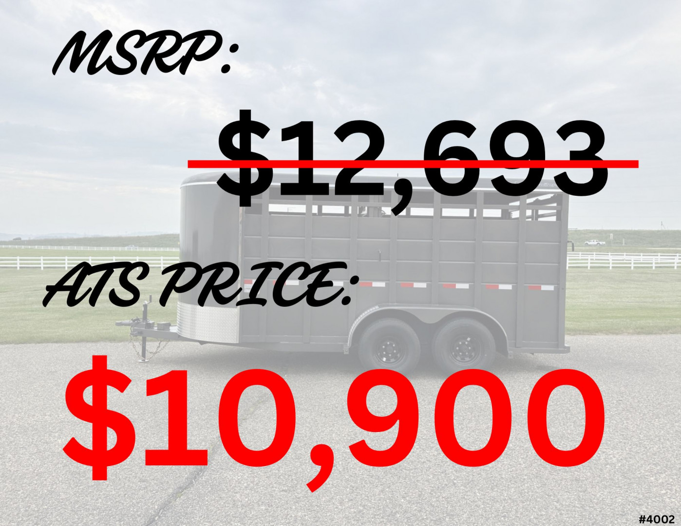 New 2026 S&S Manufacturing 6'8"x6'6"x16' BP Stock / Stock Combo Trailer