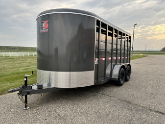 New 2026 S&S Manufacturing 6'8"x6'6"x16' BP Stock / Stock Combo Trailer