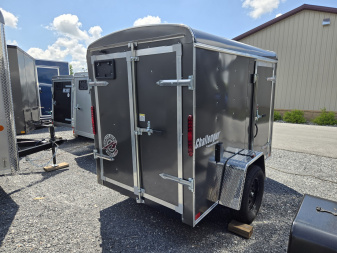 New 5 X 8 Homesteader Challenger Cargo, 3k GVWR **Charcoal w/Side Dr, Wall Vents, Int. Light