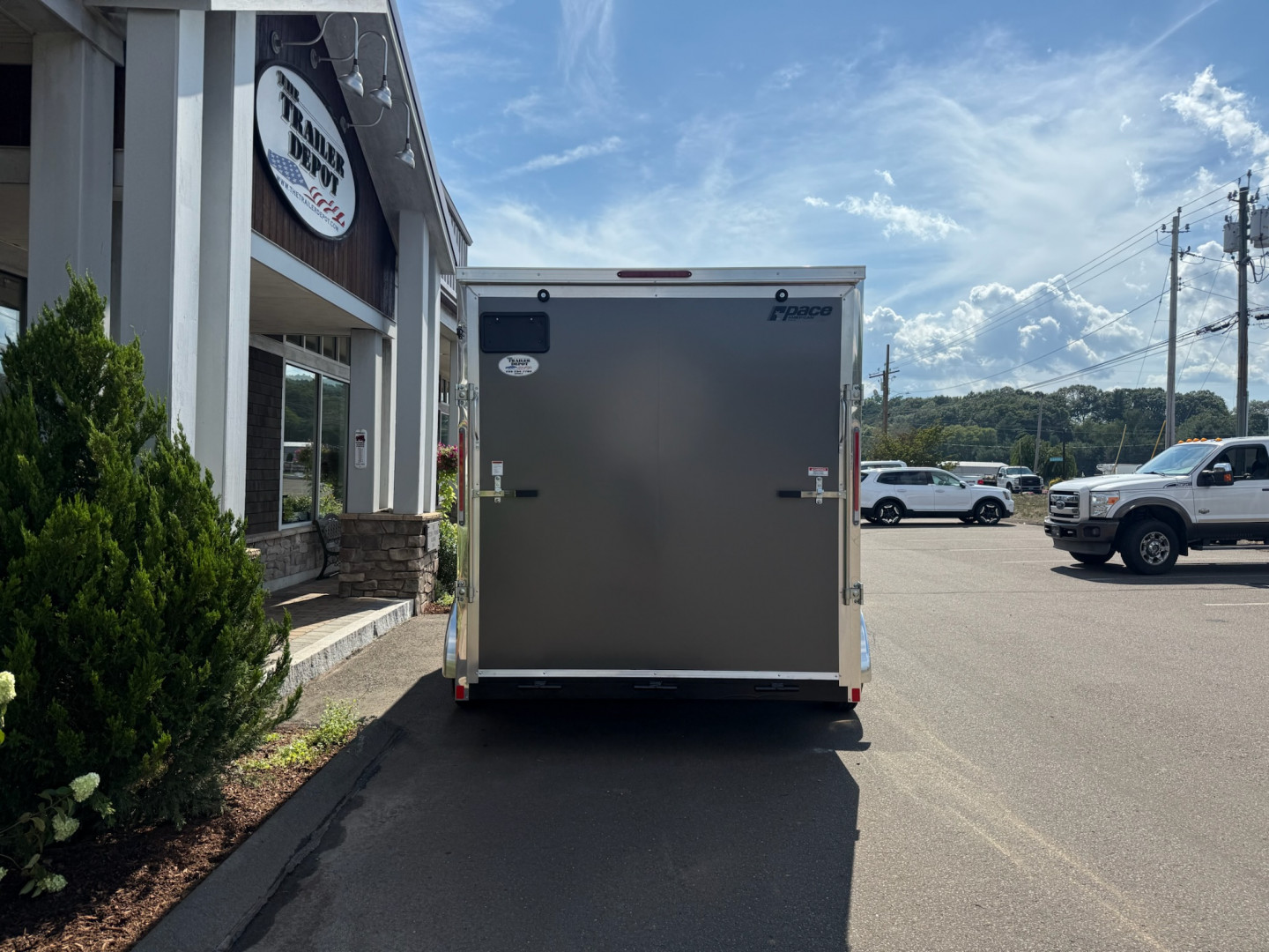 New Pace American 7' x 14' + V-Nose Enclosed Cargo Trailer with Ramp Door 7K