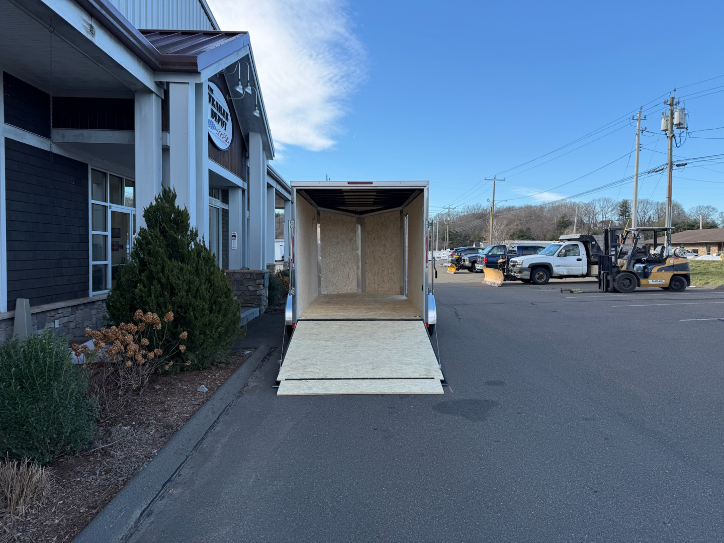 New Pace American 7' x 14' + V-Nose Enclosed Cargo Trailer with Ramp Door 7K