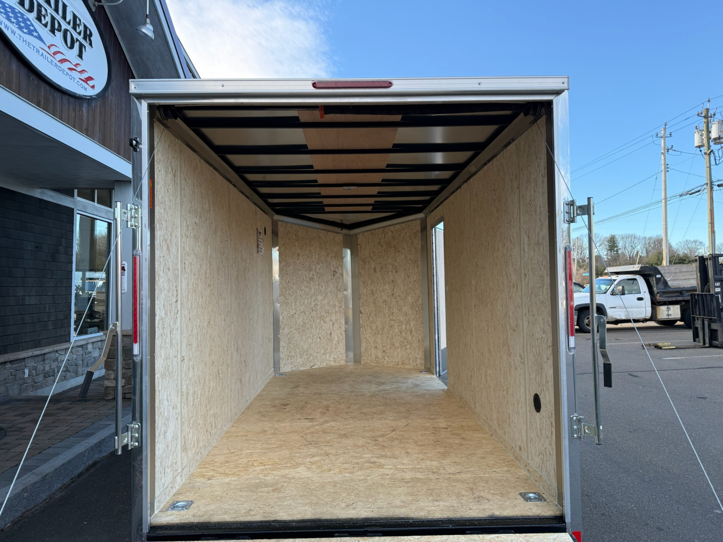 New Pace American 7' x 14' + V-Nose Enclosed Cargo Trailer with Ramp Door 7K