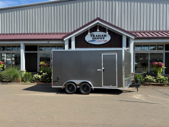 New Pace American 7' x 14' + V-Nose Enclosed Cargo Trailer with Ramp Door 7K
