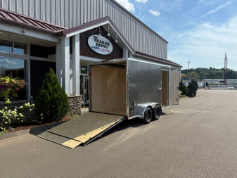 New Pace American 7' x 14' + V-Nose Enclosed Cargo Trailer with Ramp Door 7K