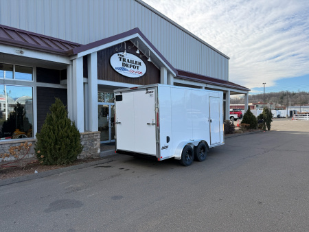 New Pace American 7' x 14' + V-Nose Enclosed Cargo Trailer with Ramp Door 7K