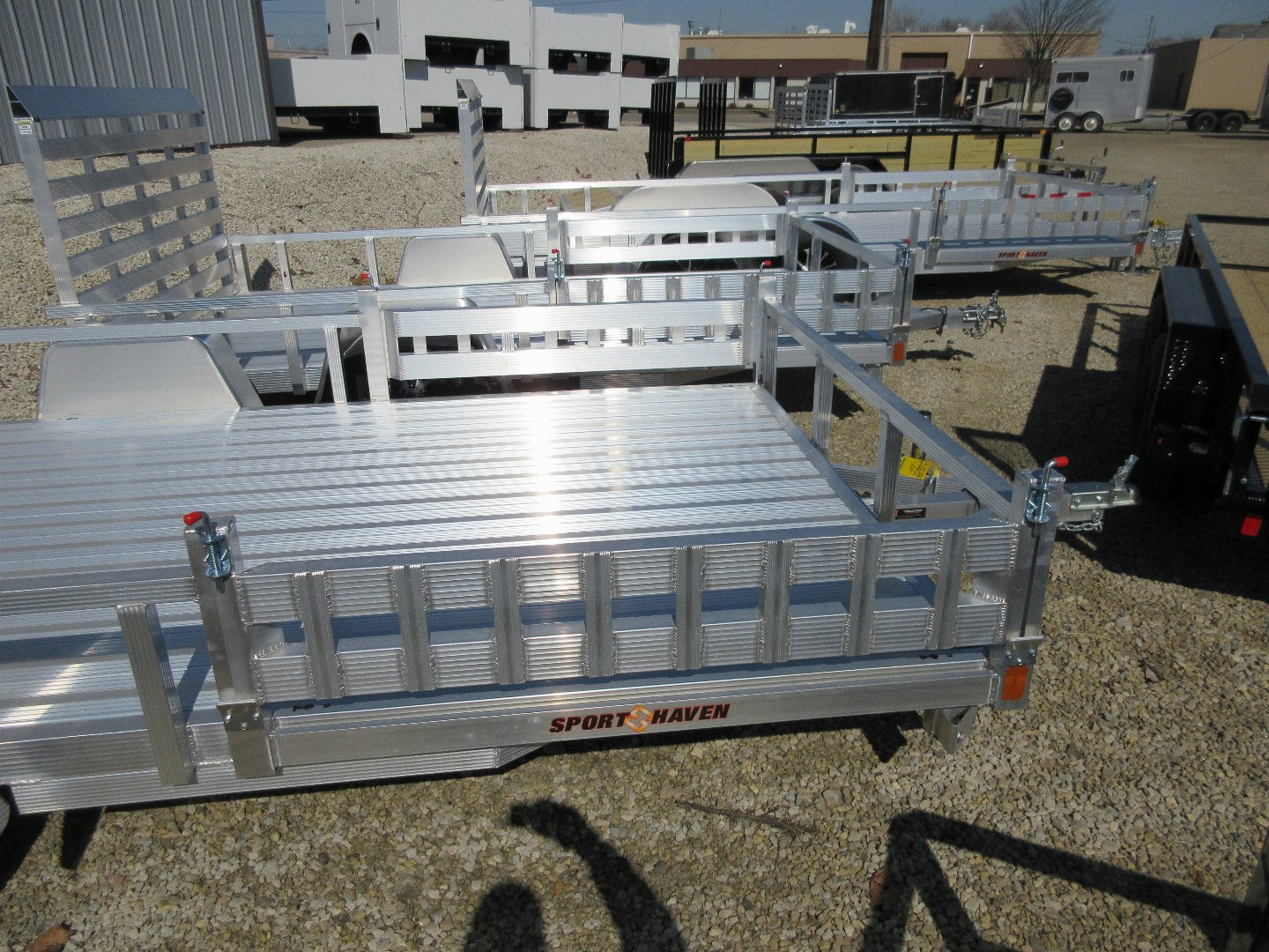 New 2026 Sport Haven 7'X14' DELUXE ALUMINUM W/ATV RAMP SIDES ATV Trailer