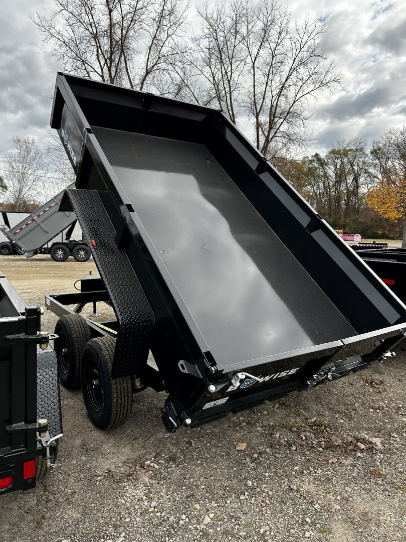 New 2026 BWISE 7x12 10K Dump Trailer with ramps and barn doors