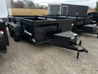 New 2026 BWISE 7x12 10K Dump Trailer with ramps and barn doors