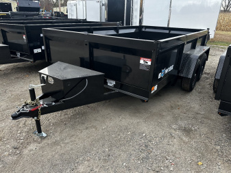 New 2026 BWISE 7x12 10K Dump Trailer with ramps and barn doors