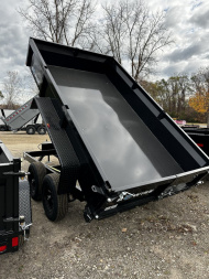 New 2026 BWISE 7x12 10K Dump Trailer with ramps and barn doors