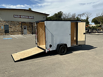 New 2026 Compass 5'x10' Enclosed Cargo Trailer - Indigo DLX