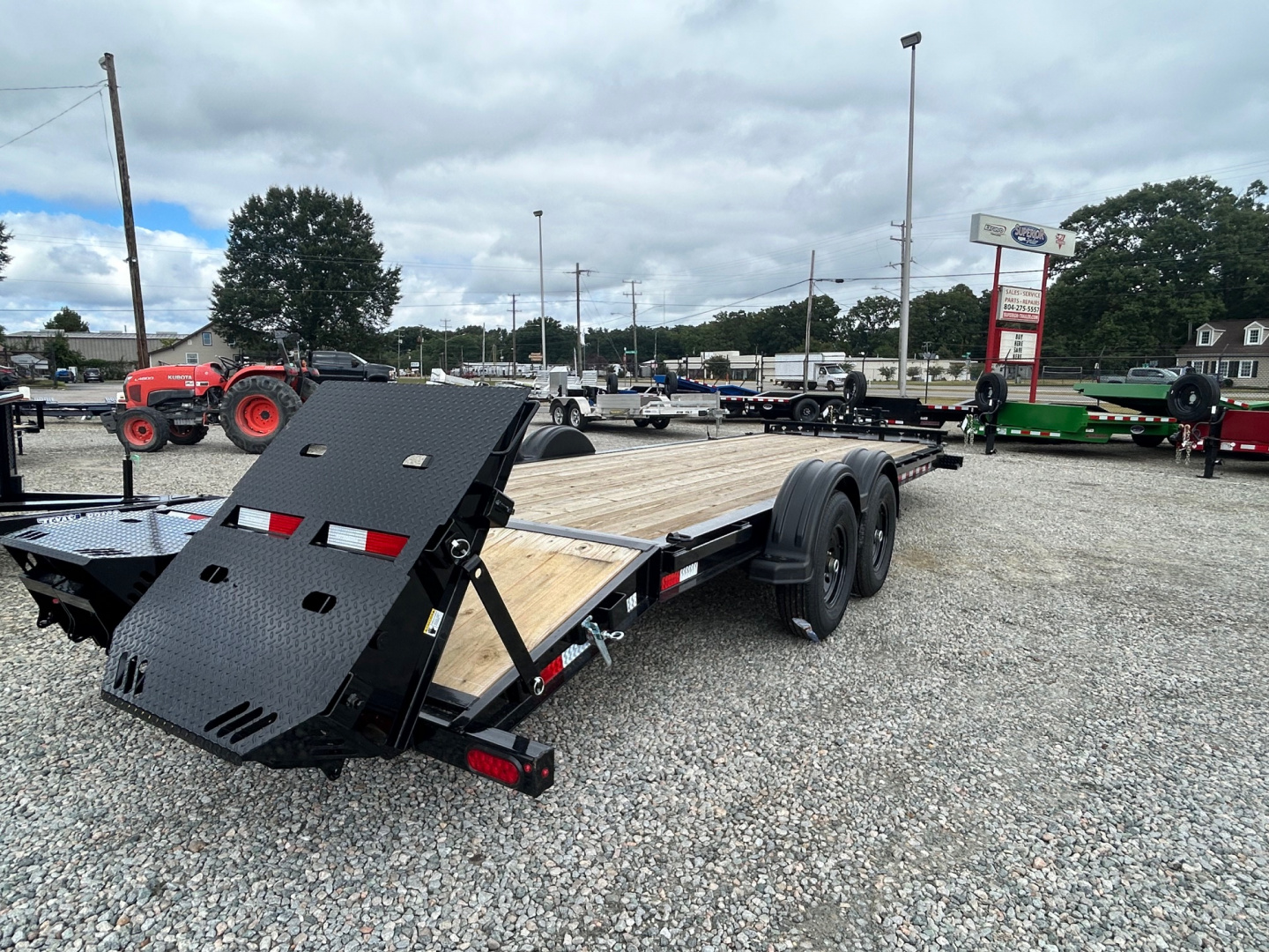 New 2026 PJ Trailers EV 22' Equipment Trailer w/ Monster Ramps
