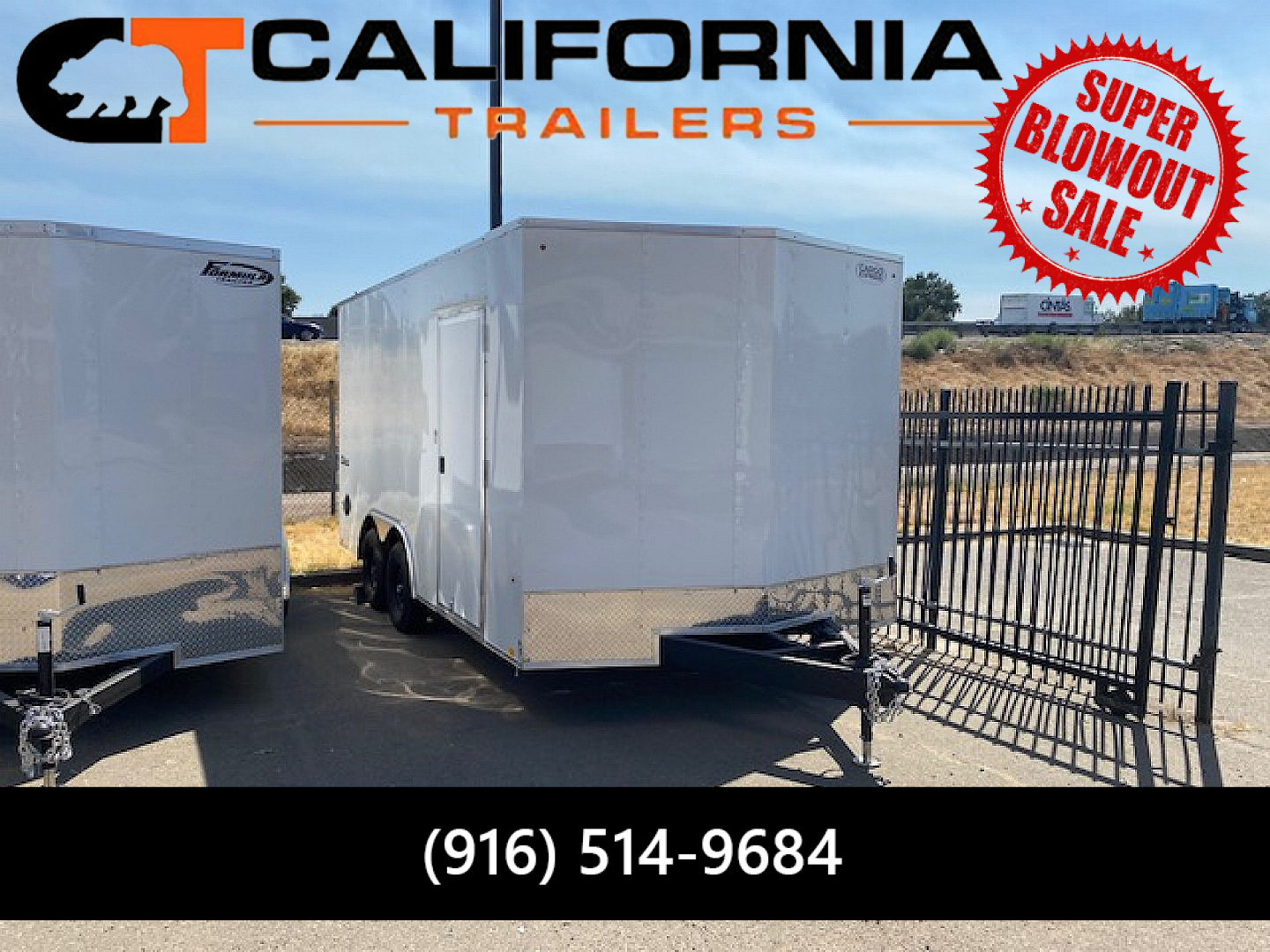 New 8.5x16 Tandem Axle 7K Enclosed Cargo Trailer