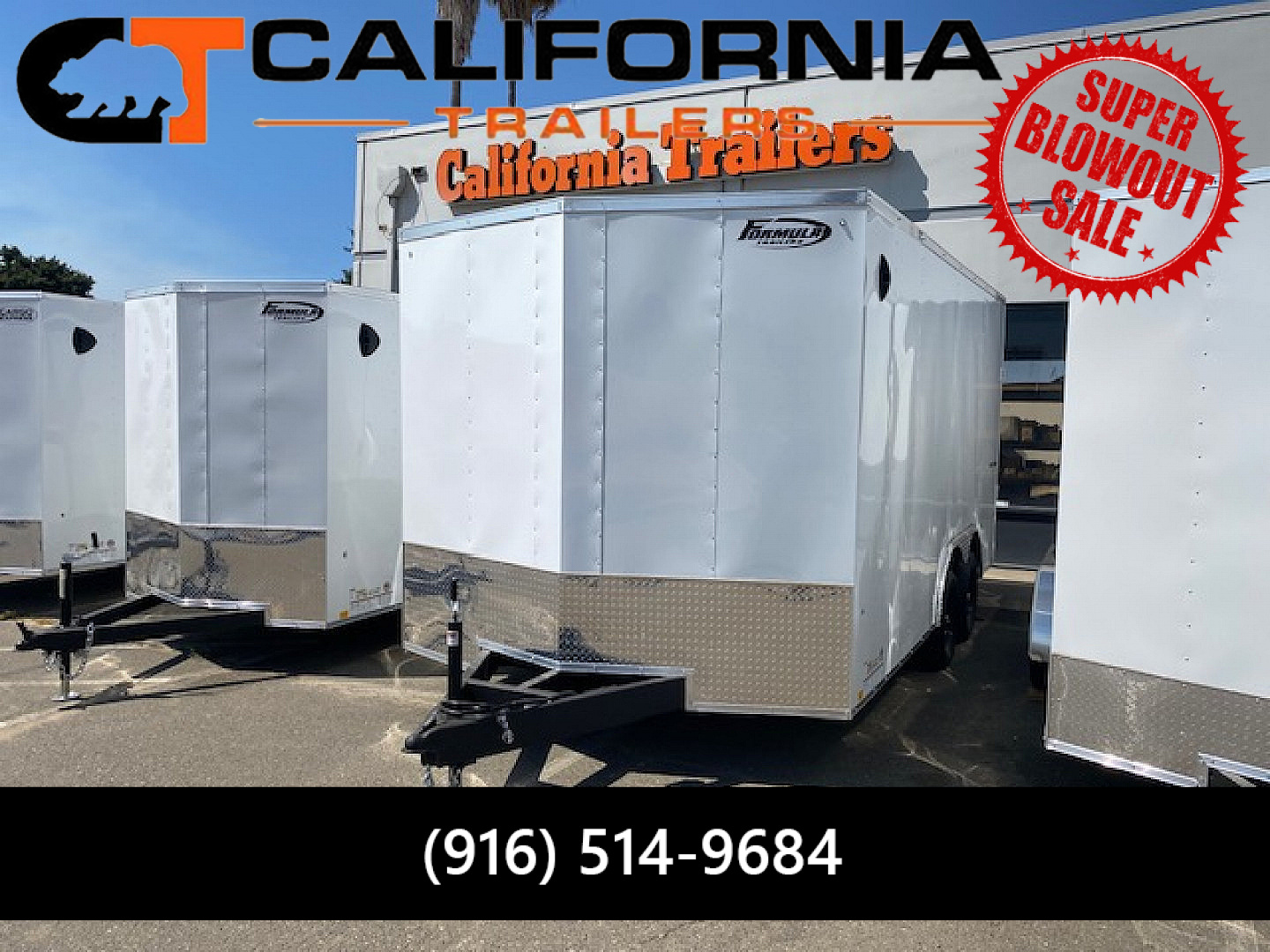 New 8.5x16 Tandem Axle 7K Enclosed Cargo