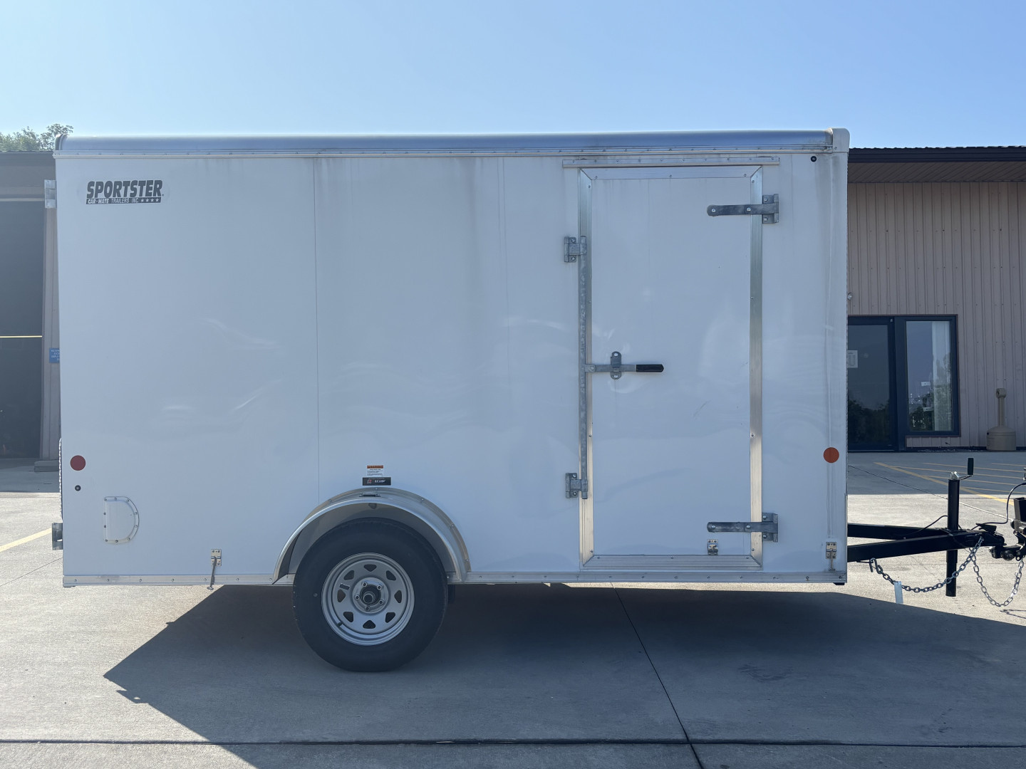 New 2025 Car Mate Trailers 612ECV (V-Nose) Enclosed Trailer - Crystal White w/ Ramp - 2990# GVWR