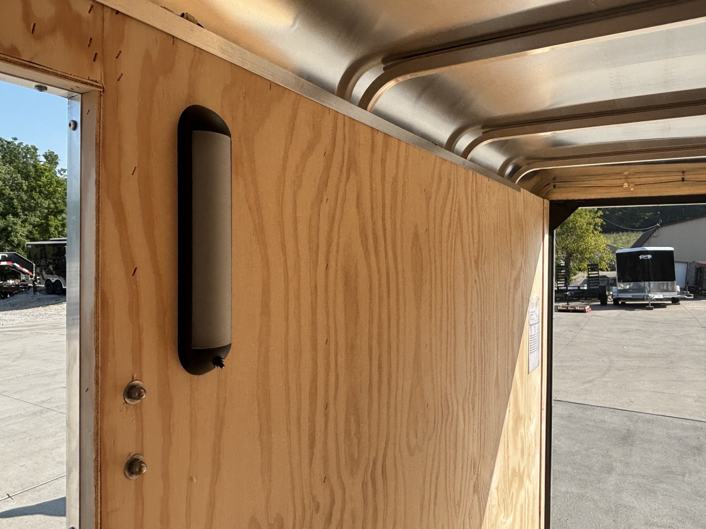 New 2025 Car Mate Trailers 612ECV (V-Nose) Enclosed Trailer - Crystal White w/ Ramp - 2990# GVWR