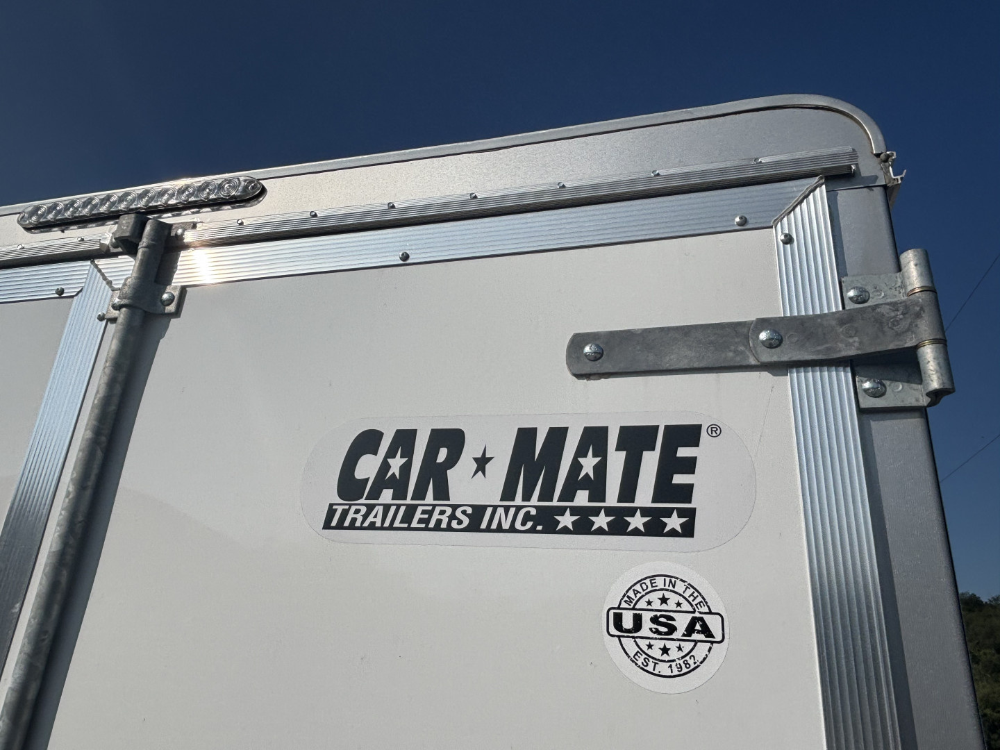 New 2025 Car Mate Trailers 612ECV (V-Nose) Enclosed Trailer - Crystal White w/ Ramp - 2990# GVWR