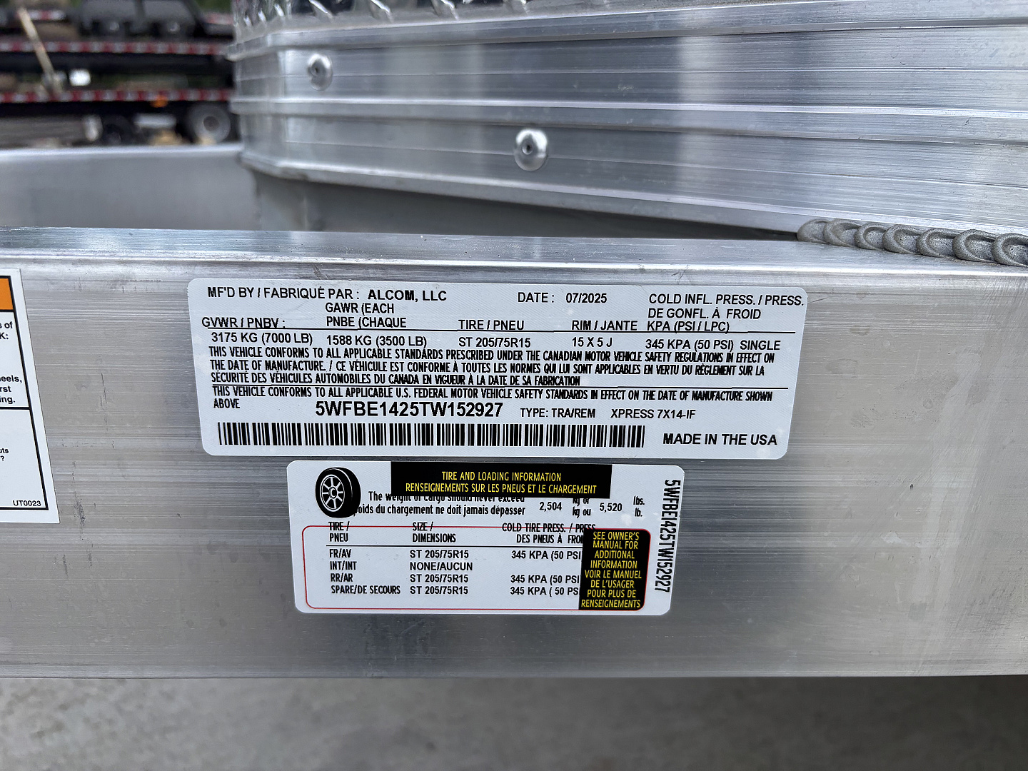 New 2026 High Country Xpress Trailers 7x14 Enclosed Trailer (V-Nose) - Black - w/ Ramp - 7000# GVWR