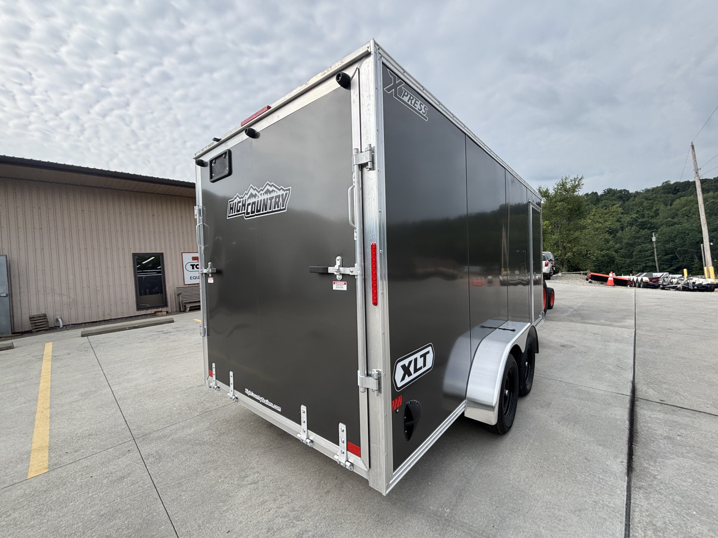 New 2026 High Country Xpress Trailers 7x16 Enclosed Trailer (V-Nose) - Charcoal Gray - w/ Ramp - 7000# GVWR