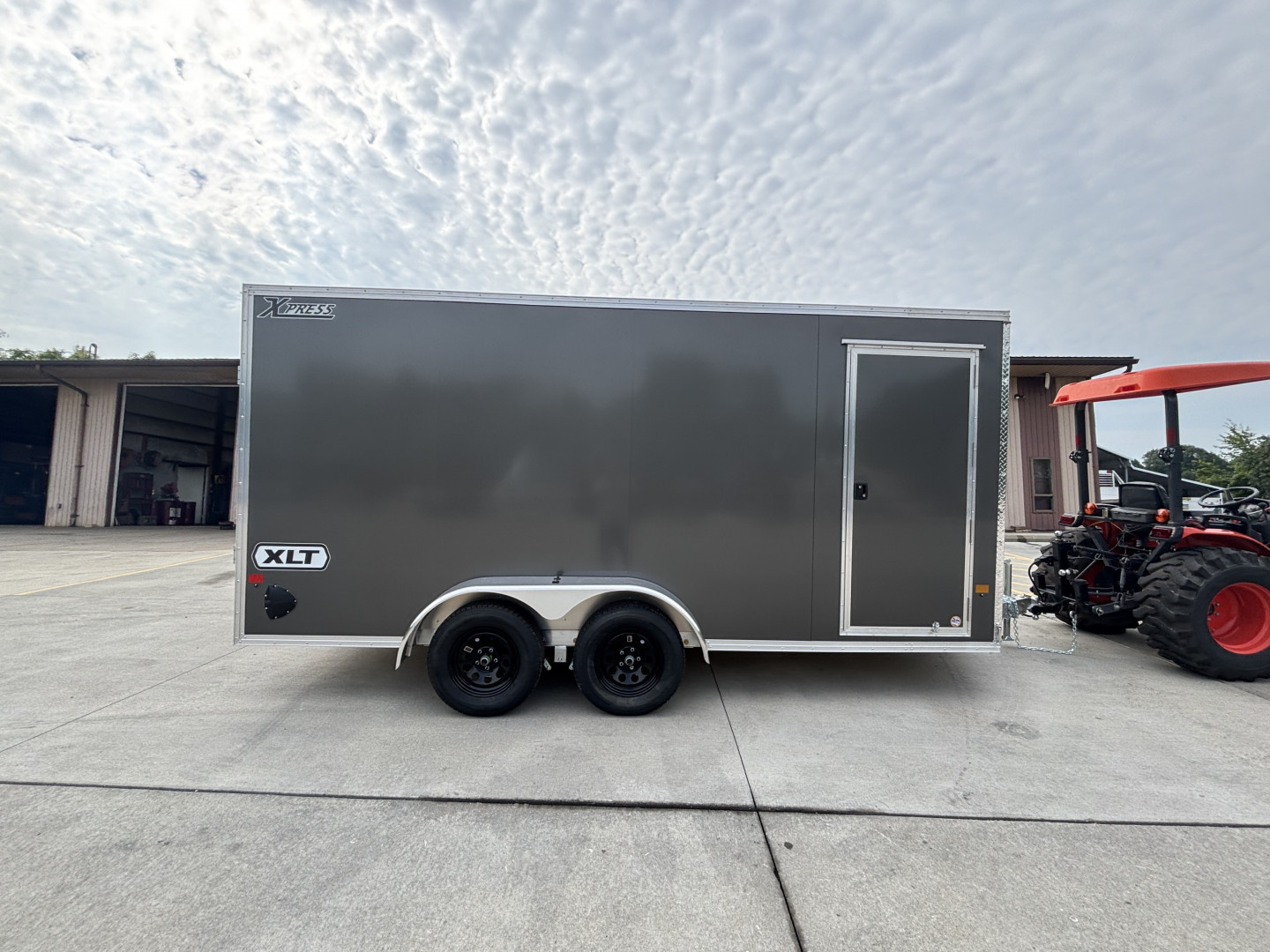 New 2026 High Country Xpress Trailers 7x16 Enclosed Trailer (V-Nose) - Charcoal Gray - w/ Ramp - 7000# GVWR