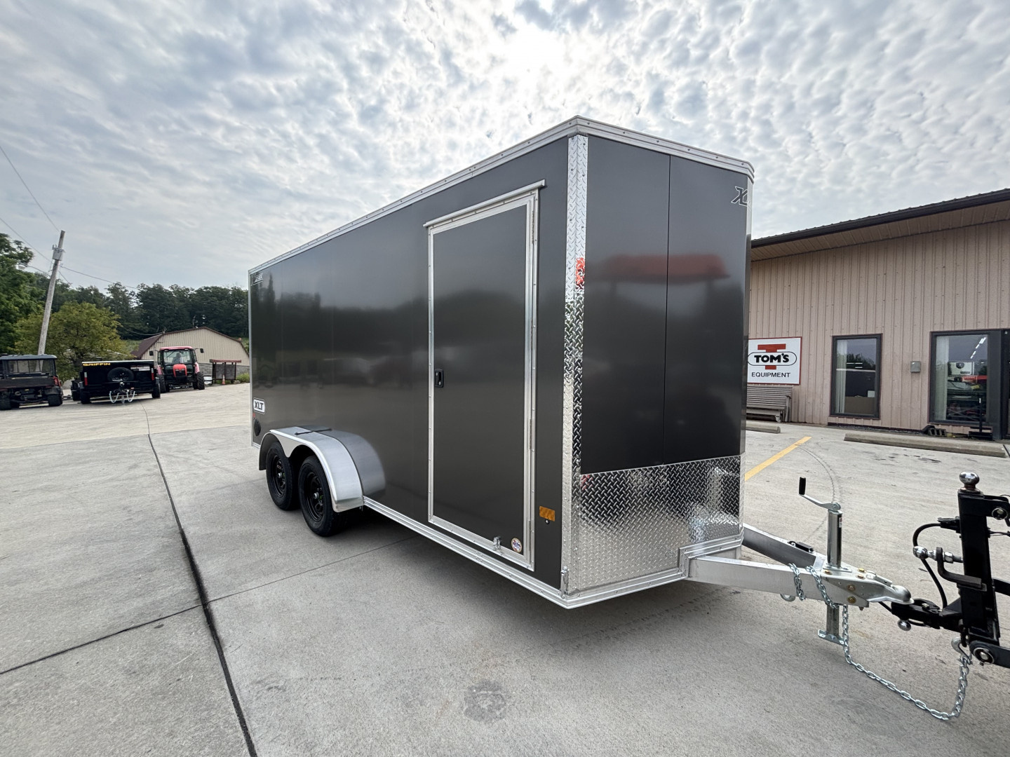 New 2026 High Country Xpress Trailers 7x16 Enclosed Trailer (V-Nose) - Charcoal Gray - w/ Ramp - 7000# GVWR