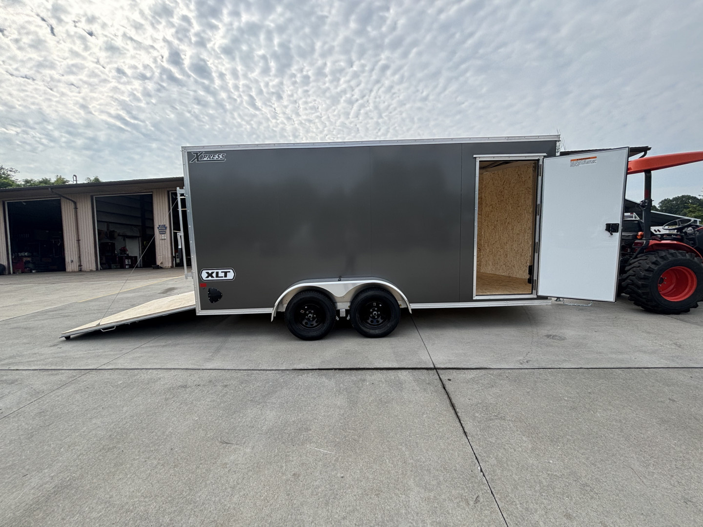 New 2026 High Country Xpress Trailers 7x16 Enclosed Trailer (V-Nose) - Charcoal Gray - w/ Ramp - 7000# GVWR