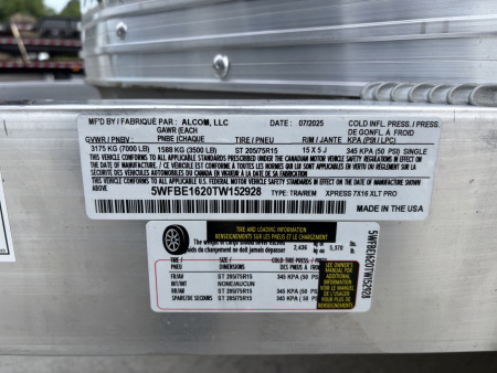 New 2026 High Country Xpress Trailers 7x16 Enclosed Trailer (V-Nose) - Charcoal Gray - w/ Ramp - 7000# GVWR