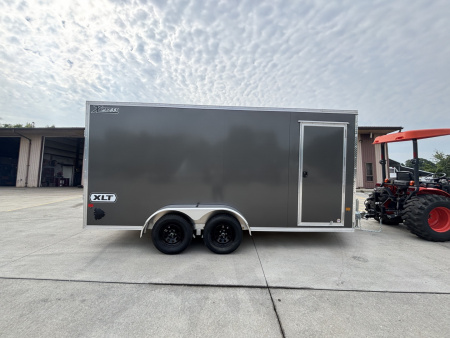 New 2026 High Country Xpress Trailers 7x16 Enclosed Trailer (V-Nose) - Charcoal Gray - w/ Ramp - 7000# GVWR