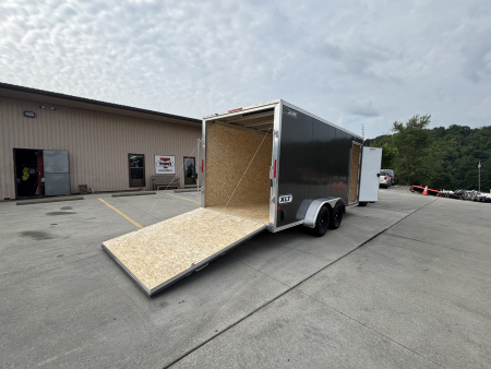 New 2026 High Country Xpress Trailers 7x16 Enclosed Trailer (V-Nose) - Charcoal Gray - w/ Ramp - 7000# GVWR