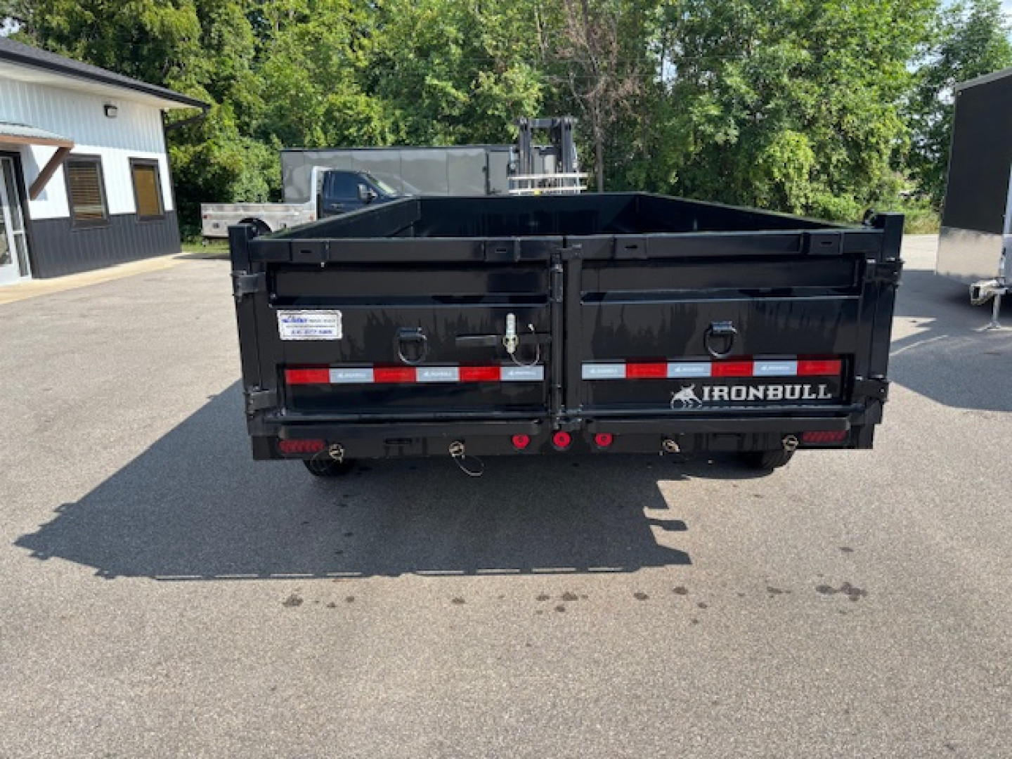 New 2024 Iron Bull 7x16 14K Scissor Lift Dump Trailer