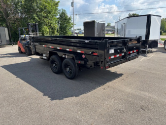 New 2024 Iron Bull 7x16 14K Scissor Lift Dump Trailer