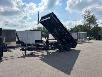 New 2024 Iron Bull 7x16 14K Scissor Lift Dump Trailer