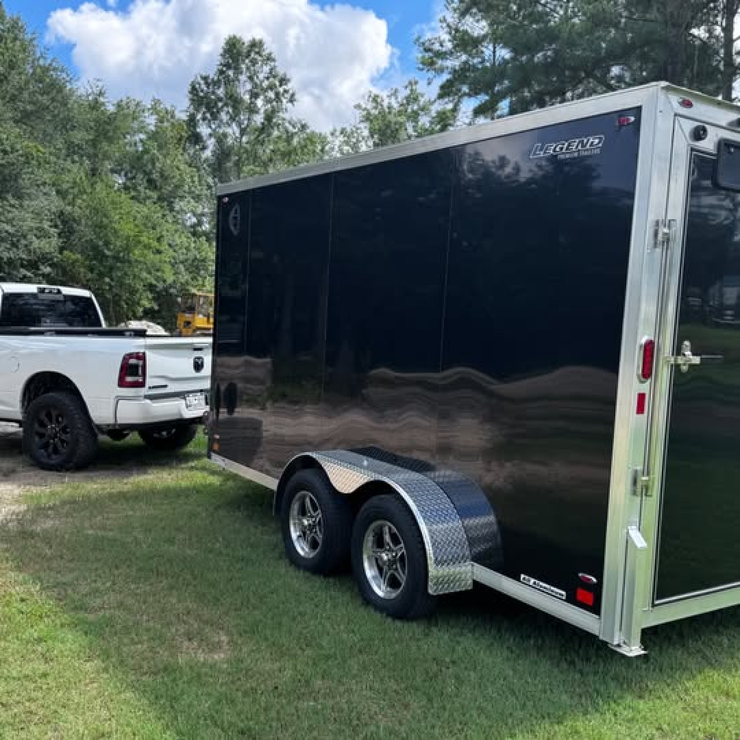 New 2025 Legend Trailers Flat Top v- Nose 7x17 Cargo / Enclosed Trailer