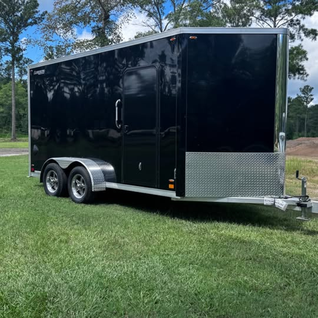New 2025 Legend Trailers Flat Top v- Nose 7x17 Cargo / Enclosed Trailer