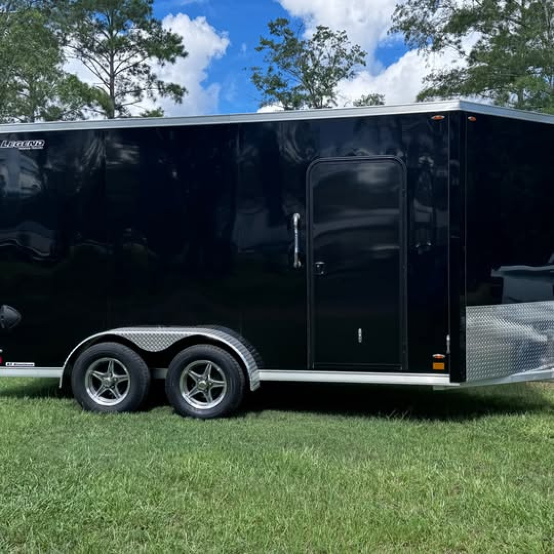 New 2025 Legend Trailers Flat Top v- Nose 7x17 Cargo / Enclosed Trailer