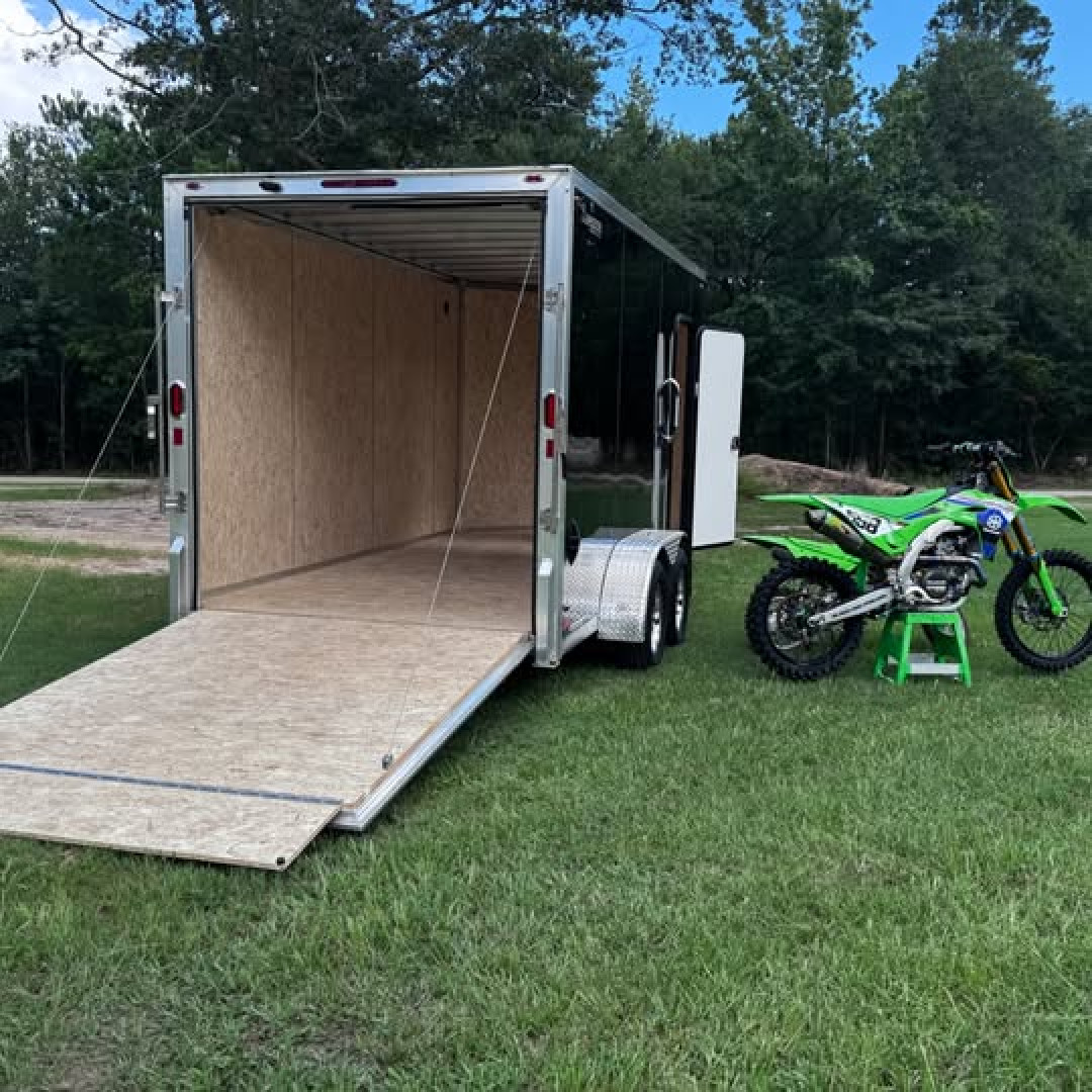 New 2025 Legend Trailers Flat Top v- Nose 7x17 Cargo / Enclosed Trailer