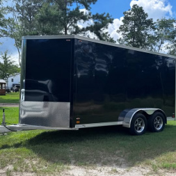New 2025 Legend Trailers Flat Top v- Nose 7x17 Cargo / Enclosed Trailer