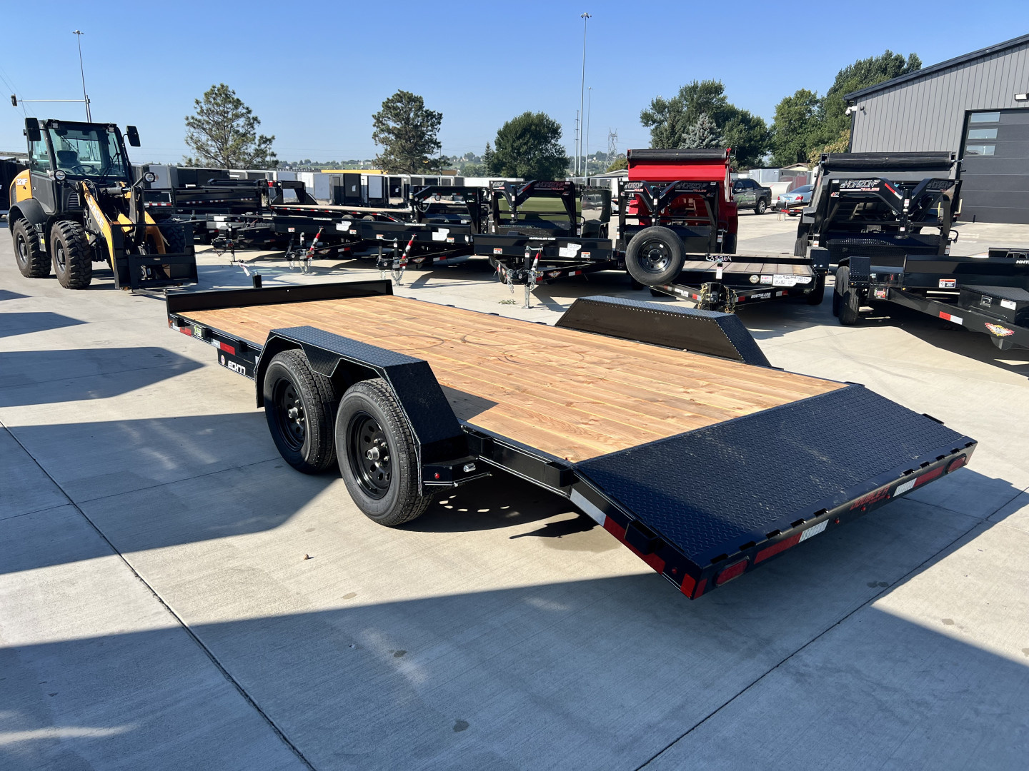 New NEW 2026 Double A 18’x83” flatbed Trailer 2-3500 lb axles=7K, dovetail, Slide In Ramps