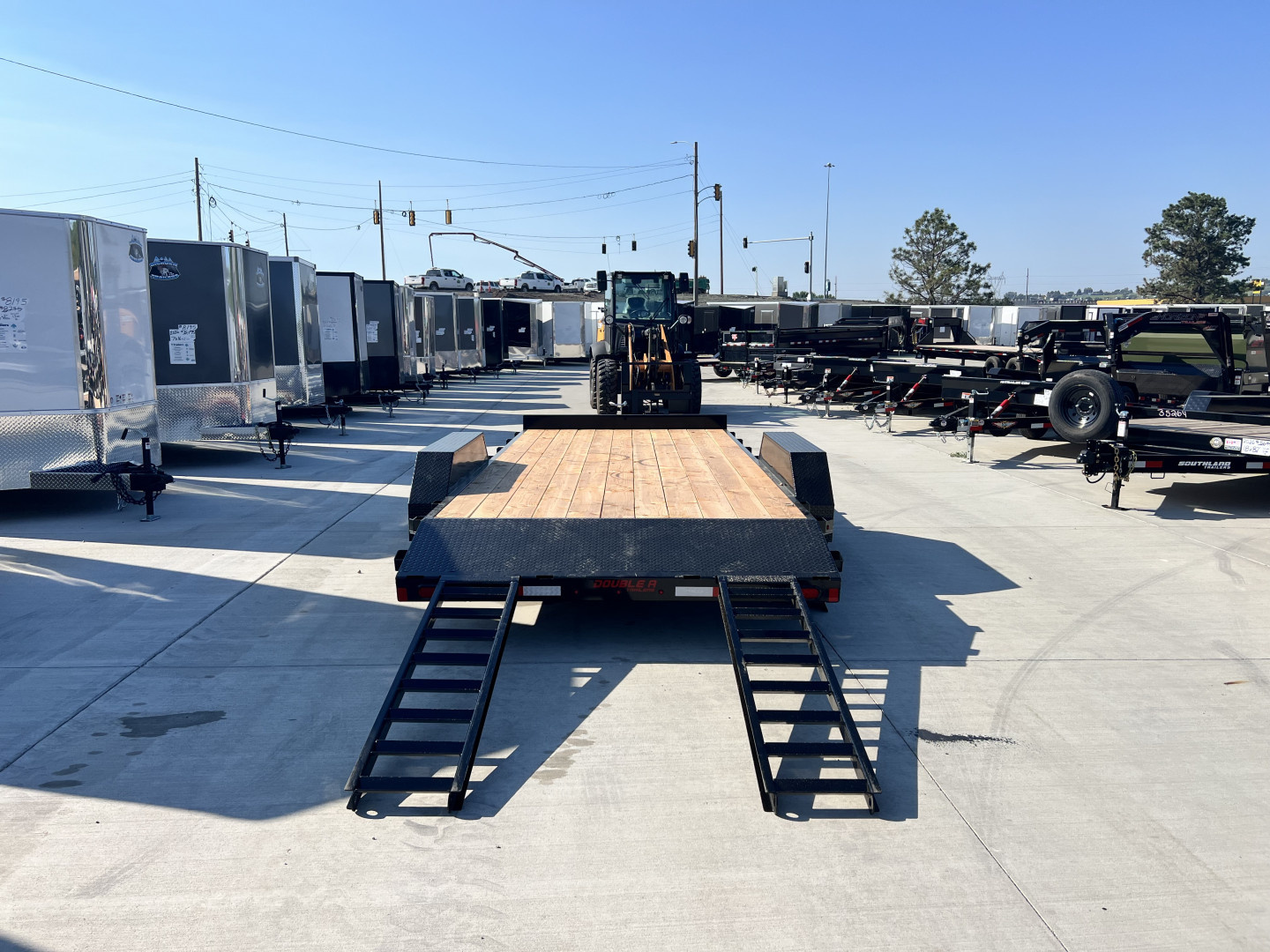 New NEW 2026 Double A 18’x83” flatbed Trailer 2-3500 lb axles=7K, dovetail, Slide In Ramps