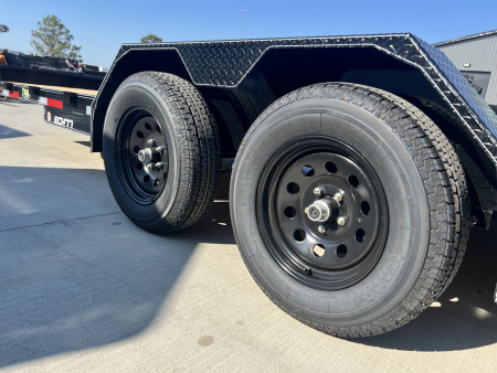 New NEW 2026 Double A 18’x83” flatbed Trailer 2-3500 lb axles=7K, dovetail, Slide In Ramps