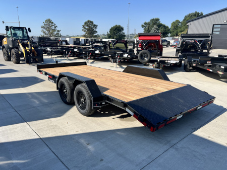 New NEW 2026 Double A 18’x83” flatbed Trailer 2-3500 lb axles=7K, dovetail, Slide In Ramps