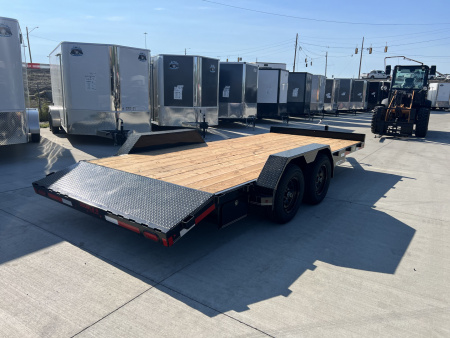 New NEW 2026 Double A 18’x83” flatbed Trailer 2-3500 lb axles=7K, dovetail, Slide In Ramps