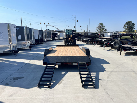 New NEW 2026 Double A 18’x83” flatbed Trailer 2-3500 lb axles=7K, dovetail, Slide In Ramps