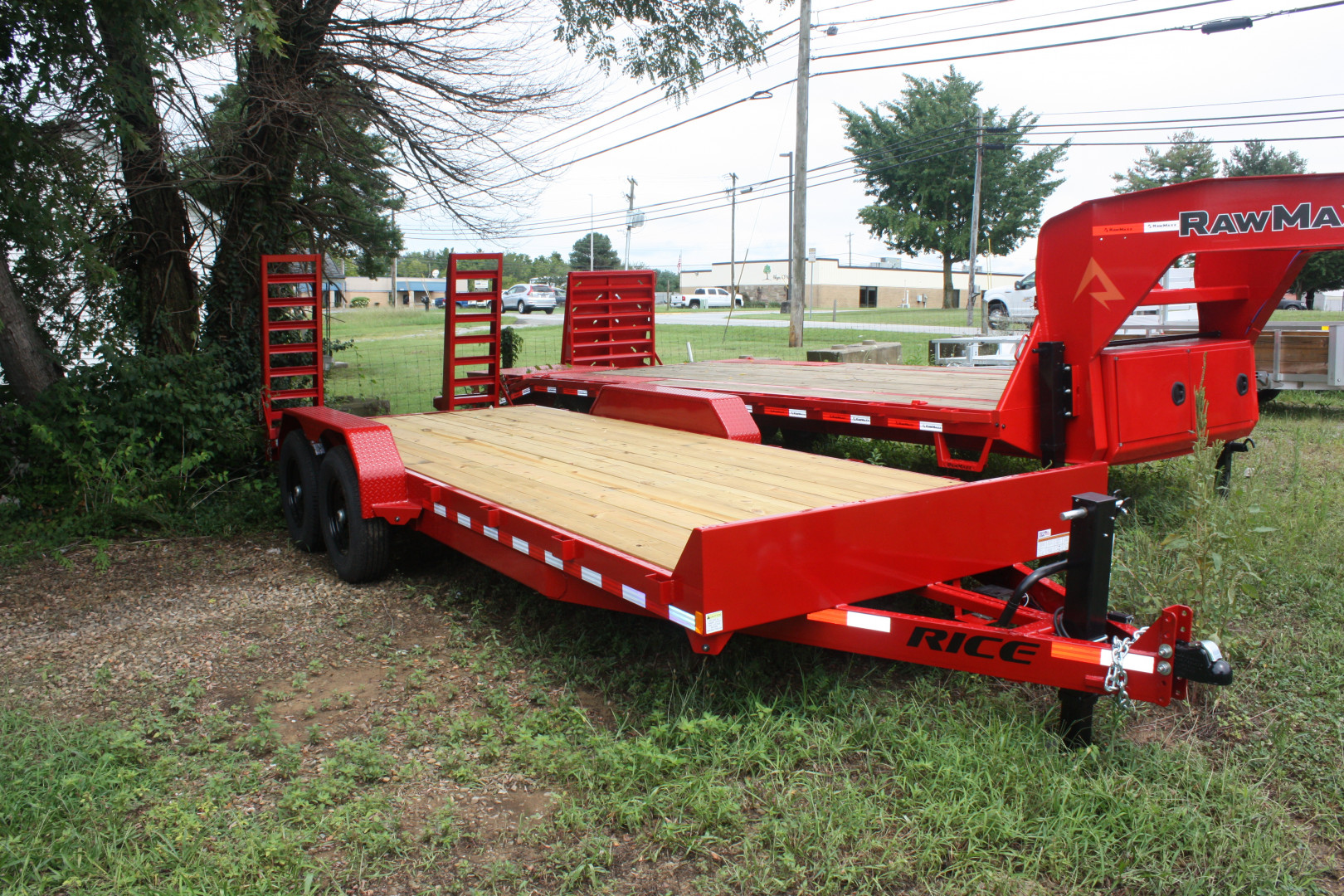 New 2026 Rice Trailers 7X20 RAMP Equipment Trailer