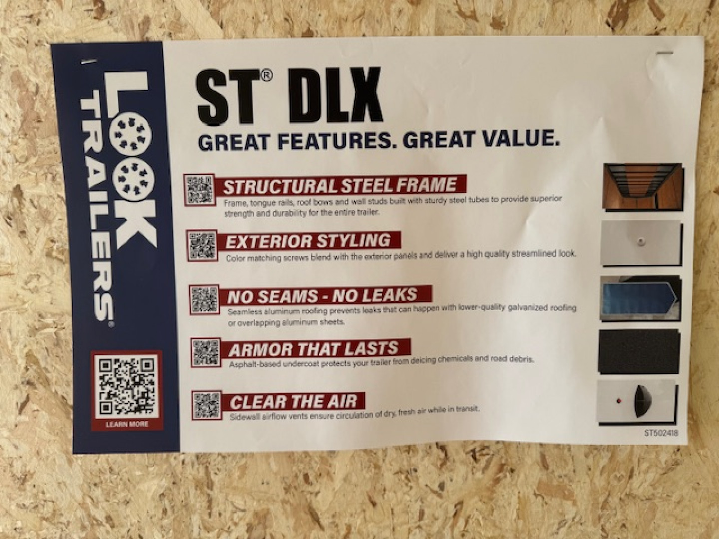 New 2026 Look Trailers 6X12 SA- ST DLX V-NOSE- Charcoal 6" Taller