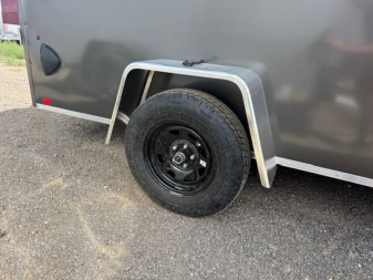 New 2026 Look Trailers 6X12 SA- ST DLX V-NOSE- Charcoal 6" Taller