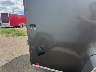 New 2026 Look Trailers 6X12 SA- ST DLX V-NOSE- Charcoal 6" Taller