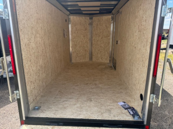 New 2026 Look Trailers 6X12 SA- ST DLX V-NOSE- Charcoal 6" Taller